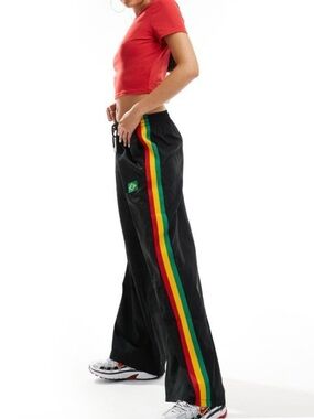 Edikted Women’s black tracksuit pants with Brazil details